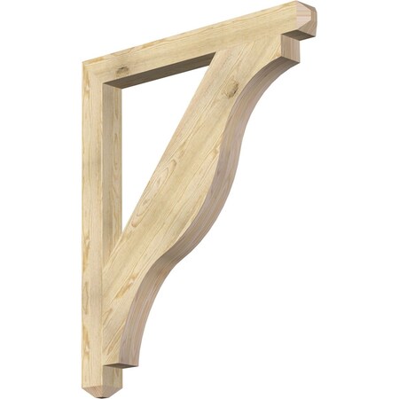 Ekena Millwork Funston Craftsman Rough Sawn Bracket, Douglas Fir, 4"W x 40"D x 48"H BKT04X40X48FST04RDF